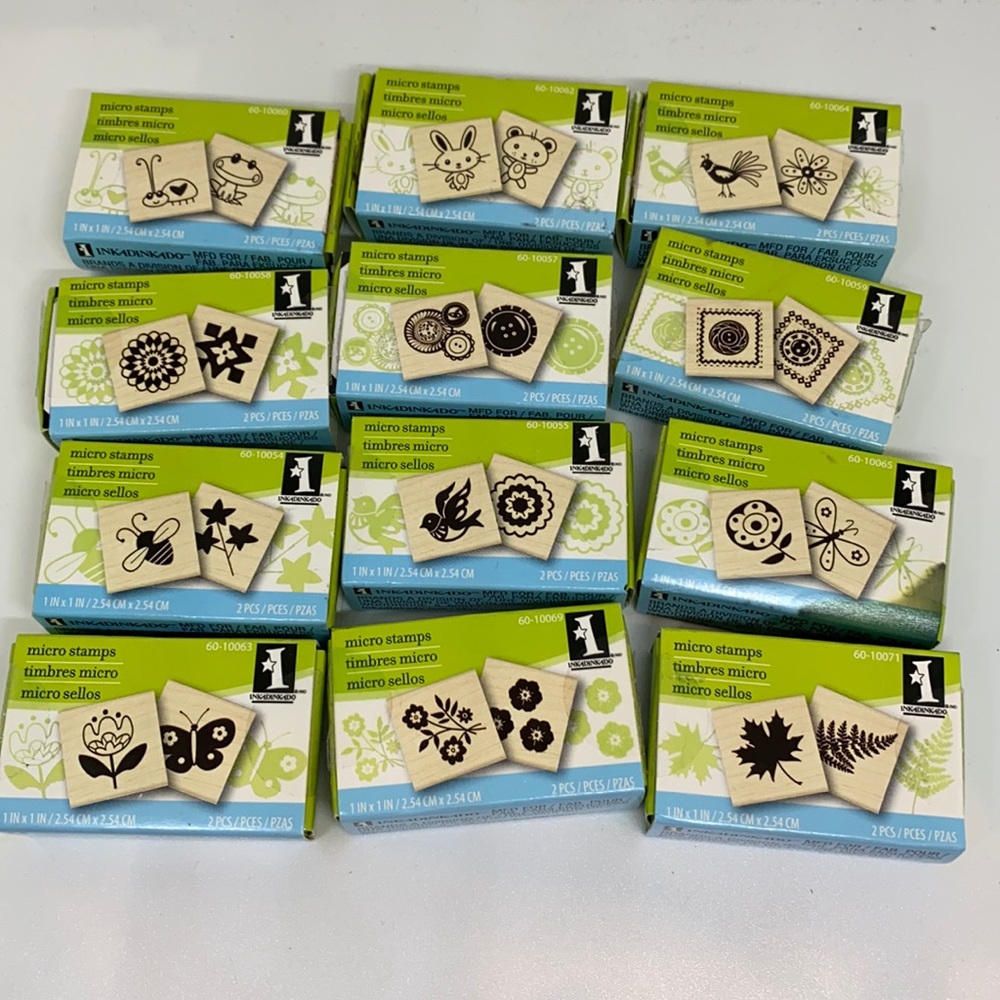 Lot of 24 micro stamps, most unused